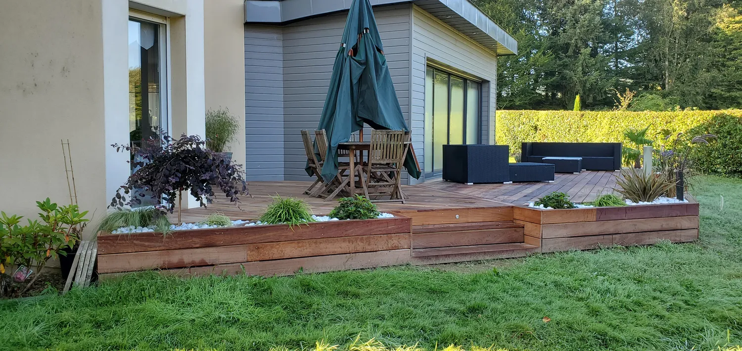 terrasse bois le rheu