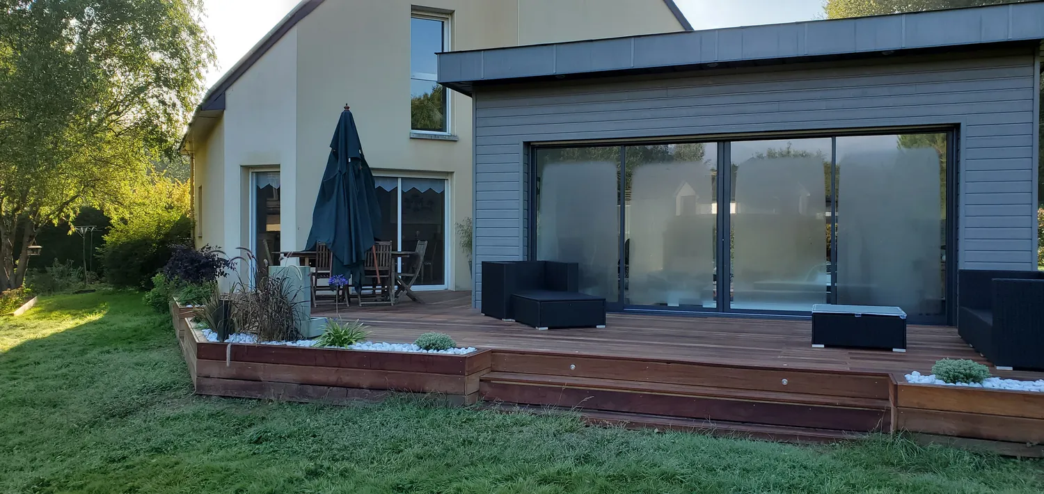 terrasse carrelage acigne