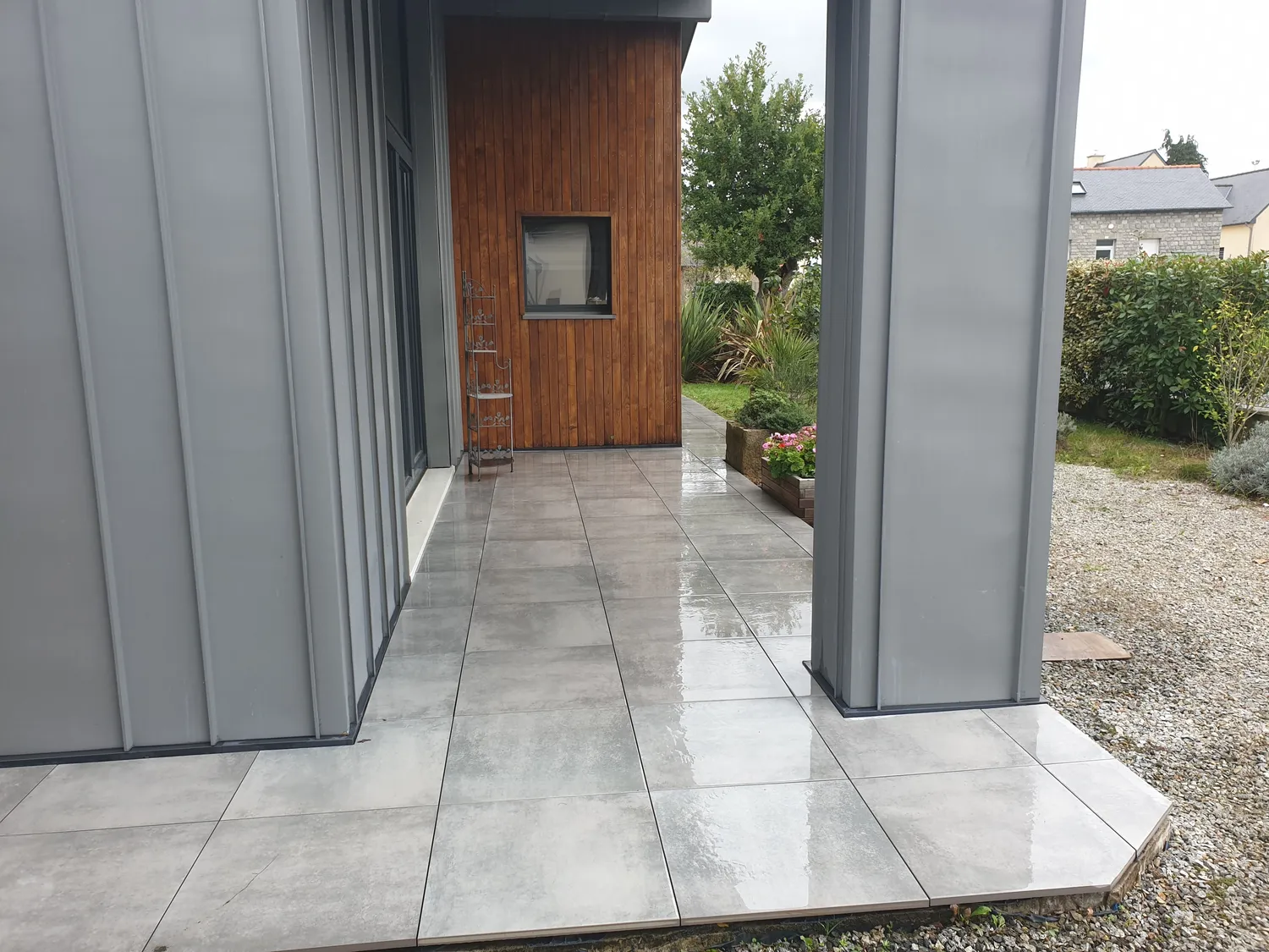terrasse carrelage la bouexiere